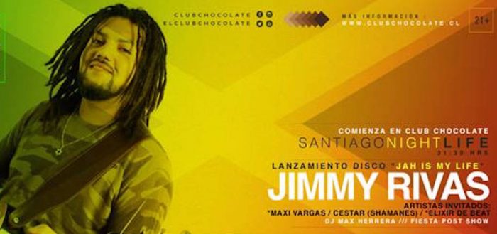 Jimmy Rivas presenta nuevo disco «Jah is my life» en Club Chocolate