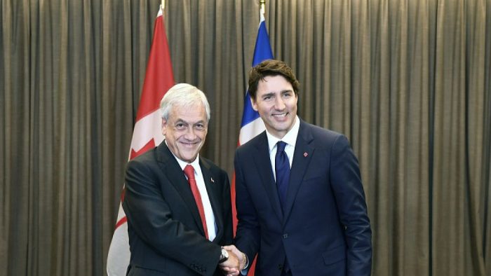 Trudeau felicita a Piñera por sus anuncios contra discriminación a mujeres
