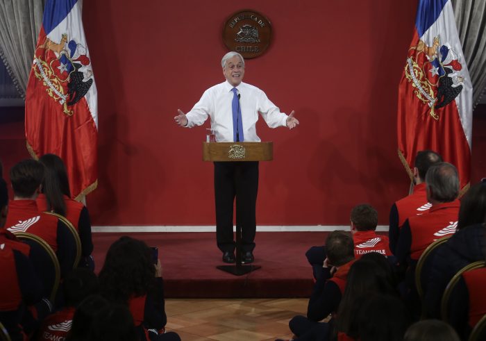 Piñera recibió al Team Chile en La Moneda y anunció planes en materia deportiva