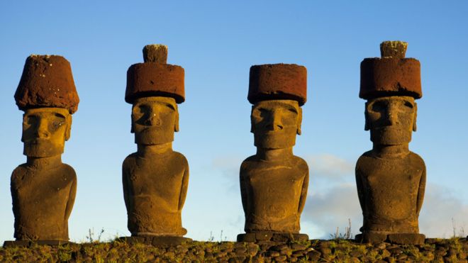 Resuelven misterio de cómo se colocaron los sombreros en los moai de la Isla de Pascua Resuelven misterio de cómo se colocaron los sombreros en los moai de la Isla de Pascua
