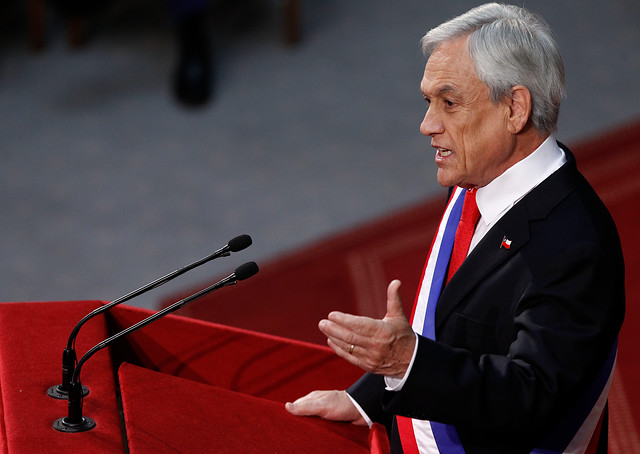 El anuncio en blanco de Piñera sobre pensiones El anuncio en blanco de Piñera sobre pensiones