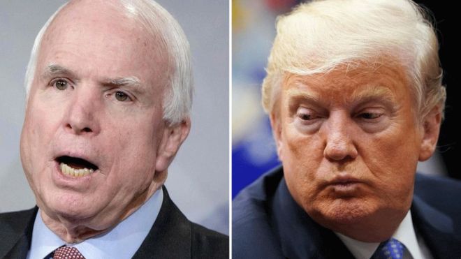 John McCain: 5 de sus notorios enfrentamientos con Donald Trump (pese a ser republicanos ambos) John McCain: 5 de sus notorios enfrentamientos con Donald Trump (pese a ser republicanos ambos)
