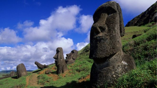 Antropólogo explica teoría sobre la ubicación de los moais en Isla de Pascua Antropólogo explica teoría sobre la ubicación de los moais en Isla de Pascua