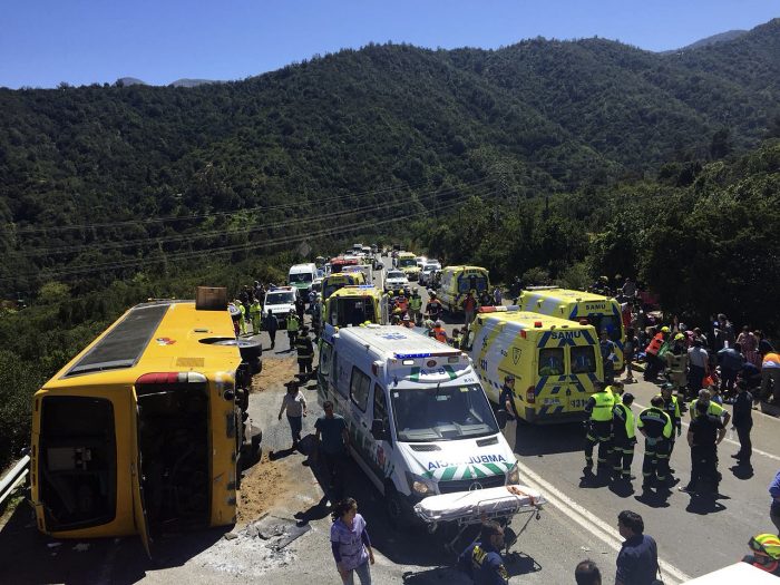 Bus con 45 personas volcó en Cuesta La Dormida: Hay 3 heridos de gravedad Bus con 45 personas volcó en Cuesta La Dormida: Hay 3 heridos de gravedad