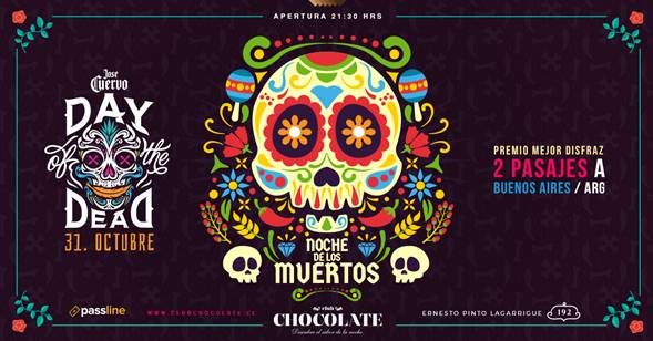 Fiesta estilo mexicano “Noche de Muertos” en Club Chocolate Fiesta estilo mexicano “Noche de Muertos” en Club Chocolate