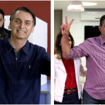Elecciones en Brasil: Bolsonaro vota con chaleco antibalas y Haddad vislumbra la segunda vuelta