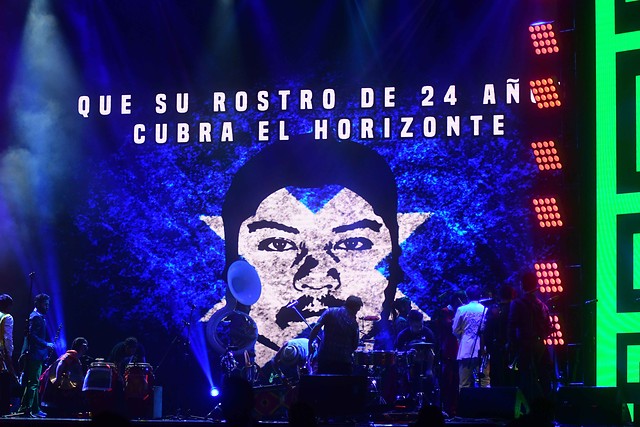Banda Conmoción rindió tributo a Camilo Catrillanca en el Copihue de Oro