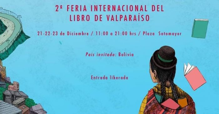 Feria Internacional del Libro de Valparaíso frente a la Biblioteca Santiago Severín