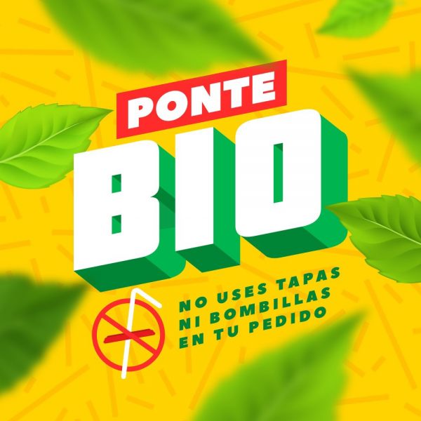 Cadena de comida rápida lanza campaña “Ponte Bio” para eliminar bombillas en sus locales
