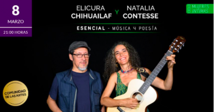Concierto poético “Esencial: Contesse & Chihuailaf” en Teatro Nescafé de las Artes Concierto poético “Esencial: Contesse & Chihuailaf” en Teatro Nescafé de las Artes