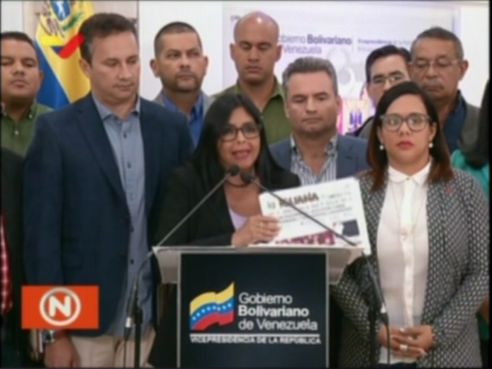 La delirante denuncia de la vicepresidenta de Venezuela: “La ayuda humanitaria contiene armas biológicas”