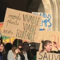 La masiva protesta de estudiantes en las calles de París contra el cambio climático