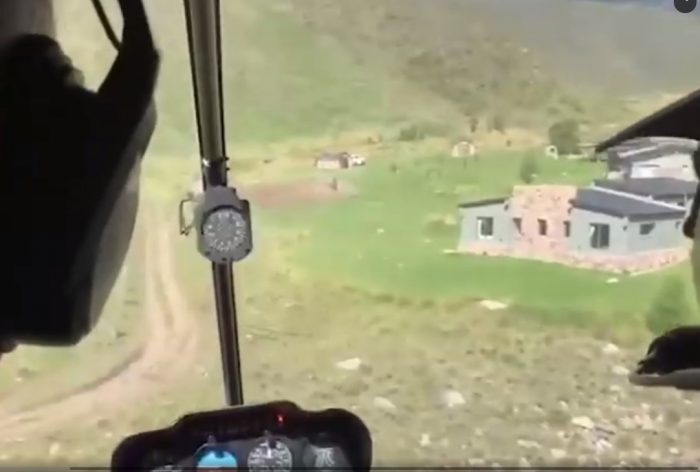 Helicóptero se estrella en Mendoza y el impacto fue grabado