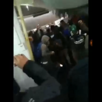 El momento en que un techo cae sobre mineros en Chuquicamata debido a las fuertes lluvias