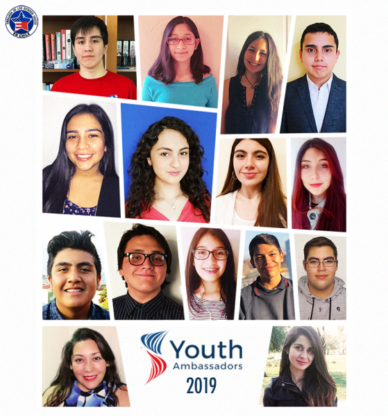 Trece escolares chilenos sobresalen y viajarán a EE.UU. como Embajadores Jóvenes 2019 Trece escolares chilenos sobresalen y viajarán a EE.UU. como Embajadores Jóvenes 2019