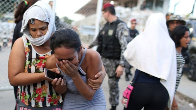 Brasil: ascienden a 55 los muertos en varias prisiones del estado Amazonas tras un segundo día de enfrentamientos entre presos Brasil: ascienden a 55 los muertos en varias prisiones del estado Amazonas tras un segundo día de enfrentamientos entre presos
