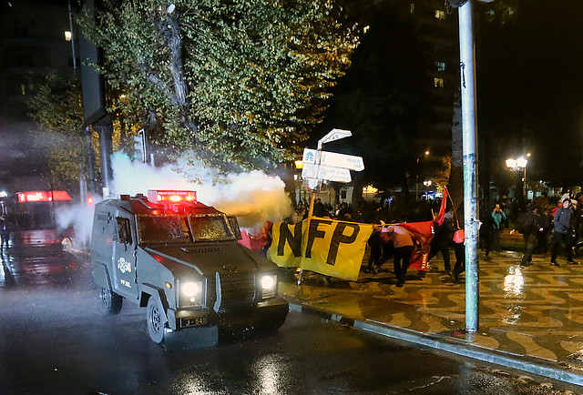 Se registran disturbios tras marcha no autorizada en la previa a la Cuenta Pública Se registran disturbios tras marcha no autorizada en la previa a la Cuenta Pública