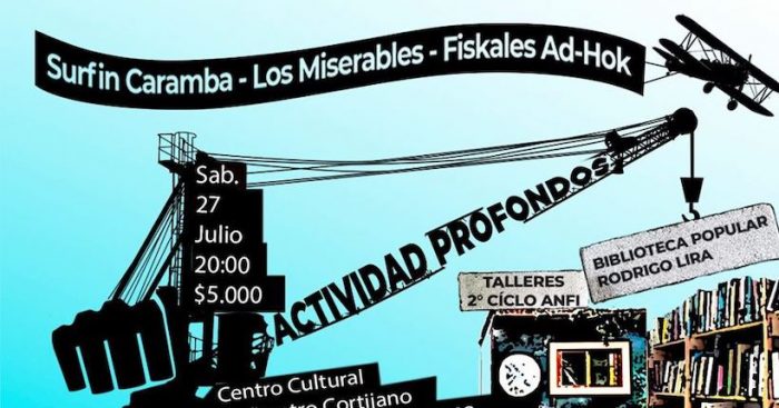 Concierto con Fiskales Ad Hok, Los Miserables y Surfin Caramba en Centro Cultural Anfiteatro Cortijano Concierto con Fiskales Ad Hok, Los Miserables y Surfin Caramba en Centro Cultural Anfiteatro Cortijano