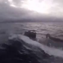 Impactante registro de captura de submarino narco por Guardia Costera estadounidense 