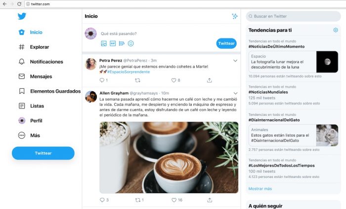 La nueva versión web de Twitter con más opciones de navegación y personalización La nueva versión web de Twitter con más opciones de navegación y personalización
