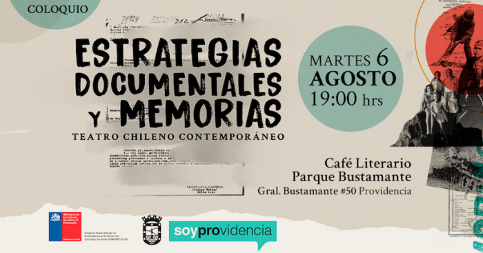 Conversatorio sobre teatro documental “Estrategias documentales y memorias” en Café Literario de Parque Bustamante Conversatorio sobre teatro documental “Estrategias documentales y memorias” en Café Literario de Parque Bustamante