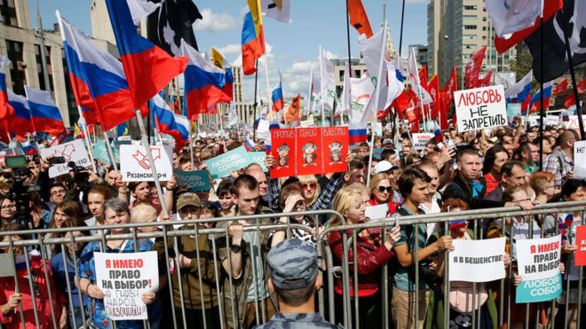Protestas en Rusia: más de 1.000 detenidos en una manifestación en Moscú tras una de las represiones más violentas de las autoridades en los últimos años Protestas en Rusia: más de 1.000 detenidos en una manifestación en Moscú tras una de las represiones más violentas de las autoridades en los últimos años