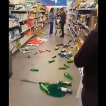 Video en un supermercado registra el momento de mayor intensidad del sismo en La Serena