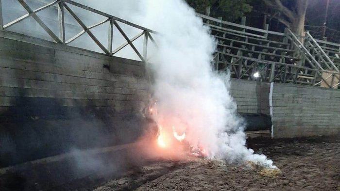 Tercer ataque en una semana: Animalistas provocan incendio en medialuna de La Ligua Tercer ataque en una semana: Animalistas provocan incendio en medialuna de La Ligua