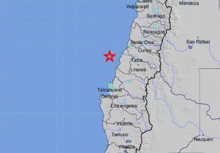 Sismo de magnitud 6,6 sacudió la zona centro y sur de Chile Sismo de magnitud 6,6 sacudió la zona centro y sur de Chile