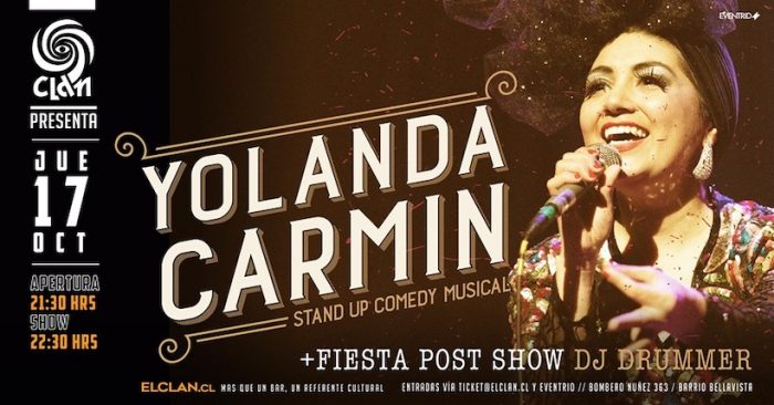 Espectáculo Atrévete con comediante Yolanda Carmín en Bar El Clan