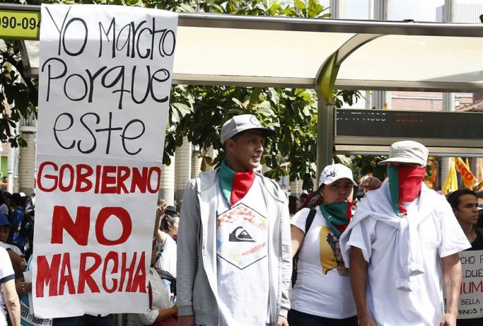 Colombianos salen a las calles para protestar contra el Gobierno de Iván Duque Colombianos salen a las calles para protestar contra el Gobierno de Iván Duque