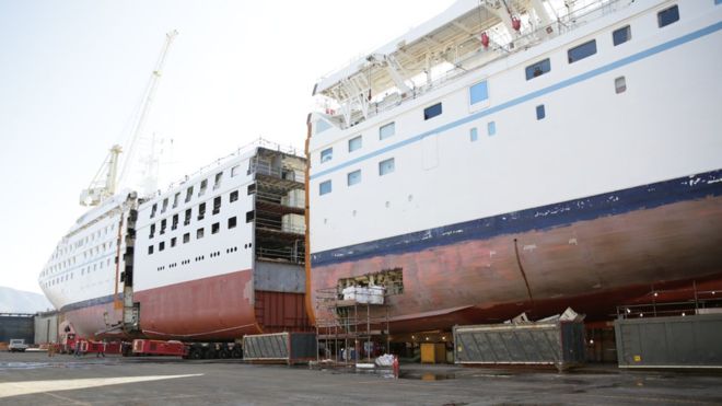 La razón por la que algunas compañías de cruceros están partiendo sus buques por la mitad La razón por la que algunas compañías de cruceros están partiendo sus buques por la mitad
