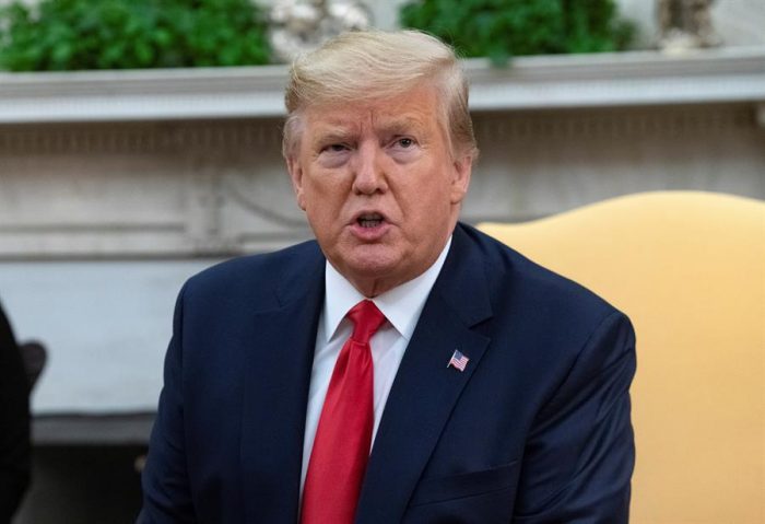 Trump afirma que juicio político en su contra es “declaración de guerra a la democracia” Trump afirma que juicio político en su contra es