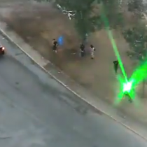 Carabineros detuvo a sujeto que apuntó con láser a un dron institucional en Plaza Italia
