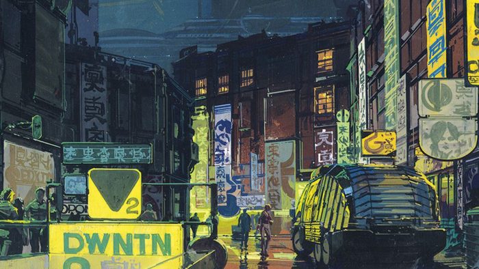 El presente influido por los escenarios urbanos diseñados por Syd Mead para Blade Runner El presente influido por los escenarios urbanos diseñados por Syd Mead para Blade Runner