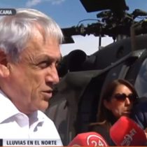 Piñera declara estado de catástrofe en 5 comunas afectadas por lluvias en Atacama
