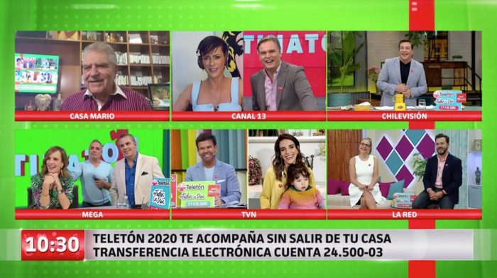 Canales de TV se unieron en “matinatón digital histórica” a horas del inicio de la Teletón Canales de TV se unieron en