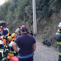 Volcamiento de un carro de Bomberos en Concepción dejó saldo de 7 lesionados