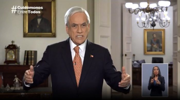 Piñera explica razones de las medidas adoptadas y descarta vuelta a clases el 27 de abril Piñera explica razones de las medidas adoptadas y descarta vuelta a clases el 27 de abril