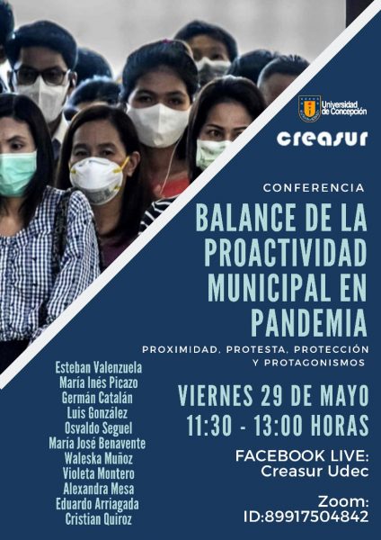 Conferencia online realizada por la Universidad de Concepción hará un «balance de la proactividad municipal en la Pandemia» Conferencia online realizada por la Universidad de Concepción hará un