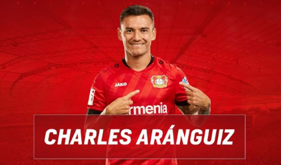 “El Príncipe” es leyenda: fanáticos eligen a Charles Aránguiz como el mejor futbolista de la historia del Bayer Leverkusen
