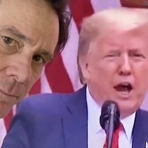 Fiel a su estilo: Jim Carrey tose imagen de Donald Trump en pleno desarrollo de discurso
