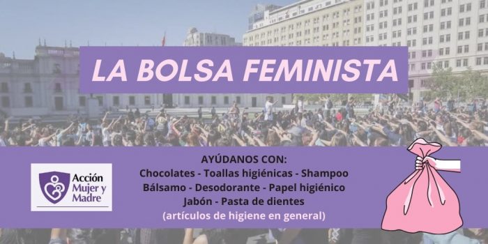 “Bolsa Feminista”: ONG Acción Mujer y Madre reúne artículos de higiene íntima, aseo personal y preservativos para entregar a mujeres más vulnerables “Bolsa Feminista”: ONG Acción Mujer y Madre reúne artículos de higiene íntima, aseo personal y preservativos para entregar a mujeres más vulnerables