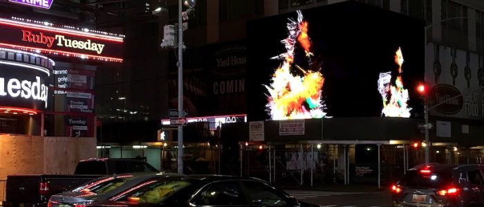 Artista chileno expone obra digital en pantallas de Times Square en Nueva York Artista chileno expone obra digital en pantallas de Times Square en Nueva York