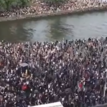 Multitudinaria manifestación en Rotterdam en apoyo a las protestas tras la muerte de George Floyd