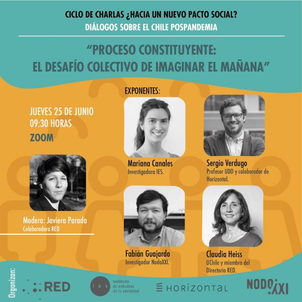 Ciclo de charlas “¿Hacia un nuevo pacto social? Diálogos sobre el Chile pospandemia” finaliza el jueves Ciclo de charlas