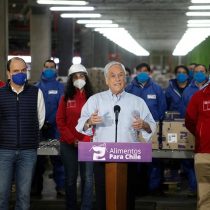 Piñera participa en nueva entrega de cajas y apunta a lograr acuerdos con la oposición para reactivar la economía