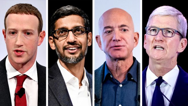 Amazon, Apple, Facebook y Google: las duras críticas ante el creciente poder de las cuatro mayores empresas tecnológicas Amazon, Apple, Facebook y Google: las duras críticas ante el creciente poder de las cuatro mayores empresas tecnológicas