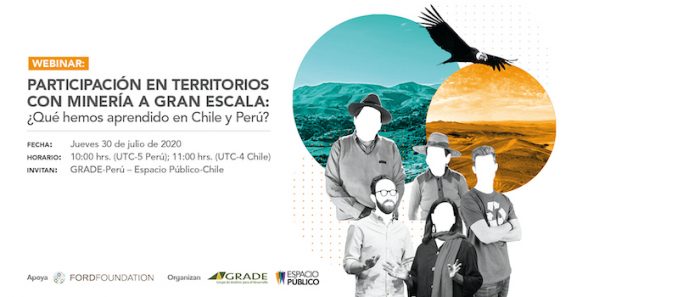 Conversatorio “Participación en territorios con minería a gran escala: ¿Qué hemos aprendido en Chile y Perú?” vía online Conversatorio “Participación en territorios con minería a gran escala: ¿Qué hemos aprendido en Chile y Perú?” vía online