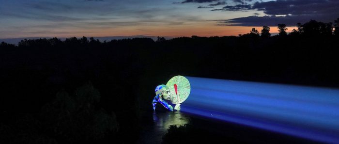 Registro audiovisual de “Ngen Kintuantü, fuerza espiritual que busca el sol”, obra de intervención Lumínica socioambiental Registro audiovisual de “Ngen Kintuantü, fuerza espiritual que busca el sol”, obra de intervención Lumínica socioambiental